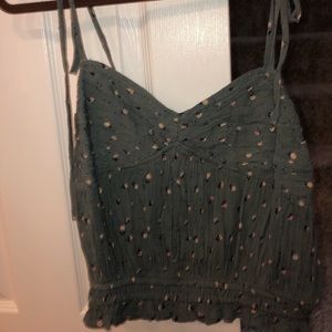 Ditsy Floral Tie Strap Tank Top